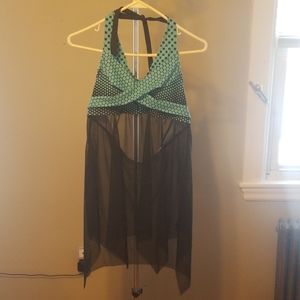 Halterneck swim dress